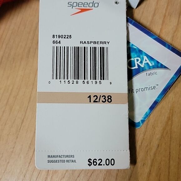 SPEEDO RASPBERRY RACERBACK SWIMSUIT  - Picture 10 of 10